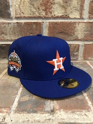 New Era 8 Houston Astros 1986 All Star Game Patch Blue 59Fifty Fitted Hat Dome - Image 1 of 4