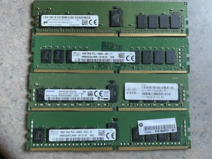 Micron Skhynix Samsung (1x16GB) 2Rx8 1RX4 DDR4 PC4 Server RAM Arbeitsspeicher DDR4 - Bild 1 von 9