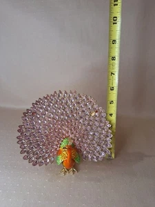 Rosa Pfau Schmuckschatulle wunderschön 6"x6" schöne orange & gold Akzente - Bild 1 von 12