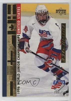 1995 Upper Deck World Junior Champions Electric Ice Gold Tom Poti #568 Rookie RC - Image 1 of 2