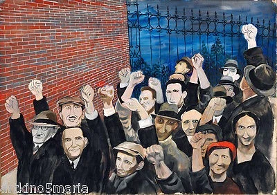 BEN SHAHN DEMONSTRATION ART GICLEE PRINT FINE CANVAS - Image 1 of 1
