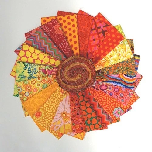 Kaffe Fassett Colectivo Clásicos Algodón Cítrico 40 Piezas Surtido 2.5" x 44" Foto 1 de 1