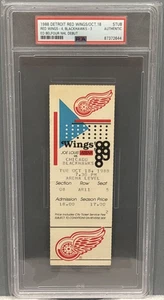 1988 Redwings v. Blackhawks -- Ed Belfour NHL Debut -- PSA ticket stub - Picture 1 of 1