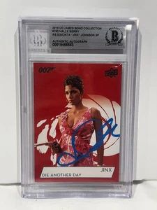 HALLE BERRY SIGNED 2019 UD JAMES BOND COLLECTION #190 JINX CARD AUTO BECKETT BGS - Picture 1 of 2