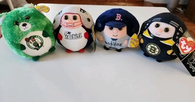 Beanie Ballz Boston Sports Patriots, Celtics, Redsox & Bruins etiquetas novas em folha - Imagem 1 de 4