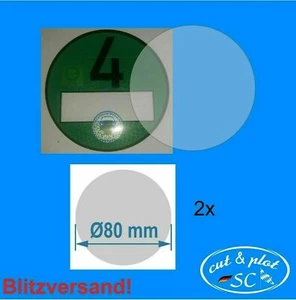 2x folia samoprzylepna do plakietki ekologicznej / plakietki drobnego pyłu Ø80mm SC153 - Zdjęcie 1 z 1