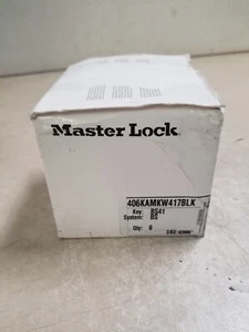 Master Lock 406KAS6BLK Lockout Padlock, KA, Black, 1-3/4"H, 6 Pack - Picture 1 of 4