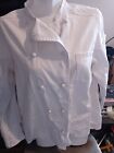 Unisex Short Sleeve Chef Coat/Jacket/Shirt Cook Uniform White Snap Close Small