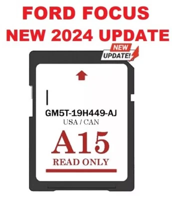 Ford FOCUS 2024 MAP UPDATE A15 Sync2 SD Card Navigation US/CAN GPS - Image 1 of 3