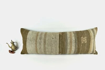 16x42 Kilim Pillow Cover Handmade Extra Large Turkish Lumbar Throw Pillow A2112 - Image 1 of 4