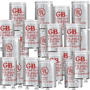 GB Fluorescent Starter FS-25 With Condenser (Qty of 20) (FS-2500) - Picture 1 of 2