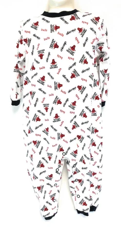 Infant Toddler Kids Boys NBA Reebok Chicago Bulls Basketball Sleeper Pajamas PJs Cover