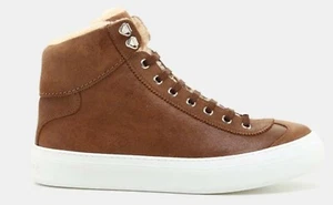 NEW!!! Jimmy Choo Mens Brown Shoes US Size 7.5 EU 40 Leather High Tops Sneakers - Picture 1 of 7