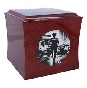 Urna crema agente di polizia per ceneri urna unica per poliziotto urna a tema per poliziotto - Foto 1 di 10