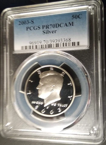 2003-S S50C SILVER KENNEDY HALF DOLLAR PCGS PR70DCAM LOW POP HIGHEST GRADES Cover