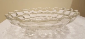 Vintage Fostoria American 7" 3 Toed Bon Bon Candy Dish #1 - Picture 1 of 4
