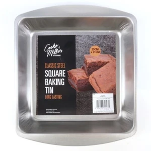 19.5cm SQUARE CAKE TIN Small Deep Baking Mould Form Bread Loaf Sponge Brownie - Picture 1 of 4