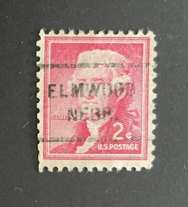 Elmwood, Nebraska Type 712 Precancel - 2 cents Jefferson - U.S. #1033 - NE - Picture 1 of 1