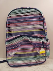 Eastsport Nueva Mochila de Malla Multi Rayas Cremallera Escuela Libro Saco Bolsa Lateral - Imagen 1 de 9
