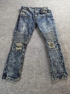 CJ Black Premium Jeans Mens 36X30 Blue Skinny Flex Moto Biker Faded Stretch  - Picture 1 of 13