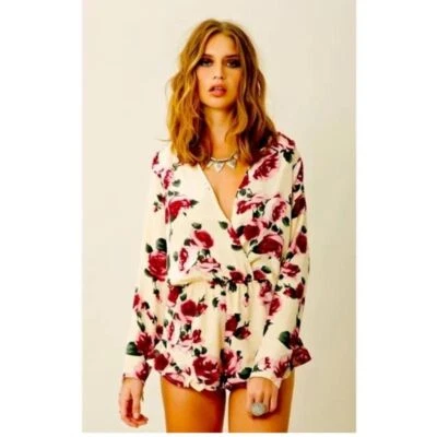 NWT Stone Cold Fox sold on Revolve Long Sleeve Floral Romper - Image 1 of 3