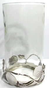 Michael Aram Hand-Crafted Botanical Leaf Glass Open Vase Container 9 1/2" Tall - Picture 1 of 7