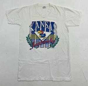 Vintage 90s Kansas Jayhawks KU Sleep Night Shirt OSFA USA Sorority Single Stitch - Bild 1 von 4