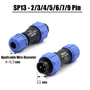 Wasserdicht Luftfahrt Stecker 2-9 Pin SP13 Anschlusstecker Steckverbinder Buchse - Picture 1 of 26