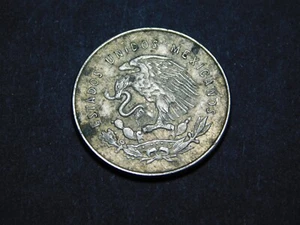 VINTAGE 1951 MEXICO 25 CENTAVOS SILVER COIN - Picture 1 of 7