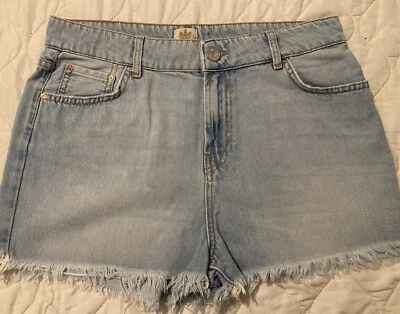 Women’s River Island Pale Blue denim shorts size 14 - Image 1 of 4