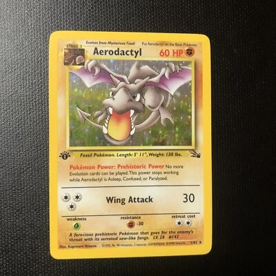 Aerodactyl 1st Edition 1/62 Holo Rare LP-MN - Image 1 of 4