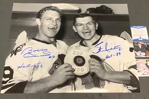 Stan Mikita Bobby Hull Chicago Blackhawks firmado 16x20 Beckett certificado de autenticidad 100/200 - Imagen 1 de 1