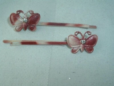 JUEGO DE ALFILERES DE METAL MARIPOSA MARRÓN VINTAGE Foto 1 de 2