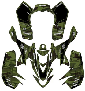 2007-2020 LTZ 90 APACHE Green Senge Graphics Kit Compatible with Suzuki - Picture 1 of 7