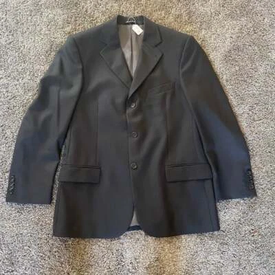 Классика от Zanetti мужской черный шерсти итальянский блейзер размер 48R карьера бизнес - Изображение 1 из 4