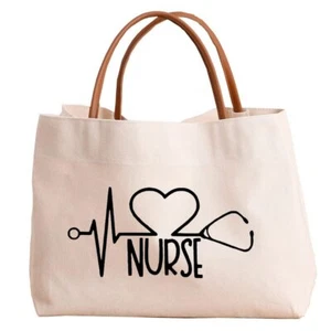 Nurse Tote Bag Nurse Gifts RN Nursing Bag for Work, Shopping, Beach, Travel - Picture 1 of 5