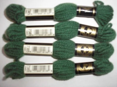 4 SKEINS - VTG DMC TAPESTRY WOOL - #7385 GREEN - Image 1 of 4