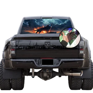 Truck Back Window Graphics Wolf (P563) See Through Rear Decal - Picture 1 of 5