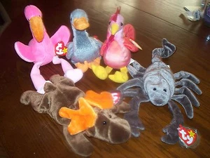 LOTE TY BEANIE BABIES STINGER PUNT BOCINAS CHOCOLATE MEÑIQUE - Imagen 1 de 1