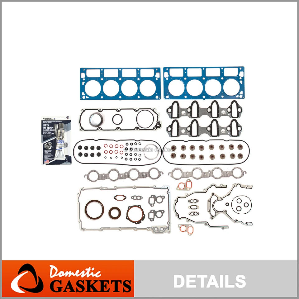 Fits 08-11 Chevrolet Express Hummer GMC Savana 4.8L 5.3L OHV MLS Full Gasket Set - Image 1 of 4