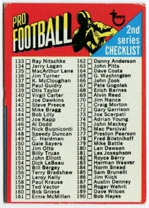 1971 Topps #106 Football 2nd Series Checklist (unmarked) - Picture 1 of 2