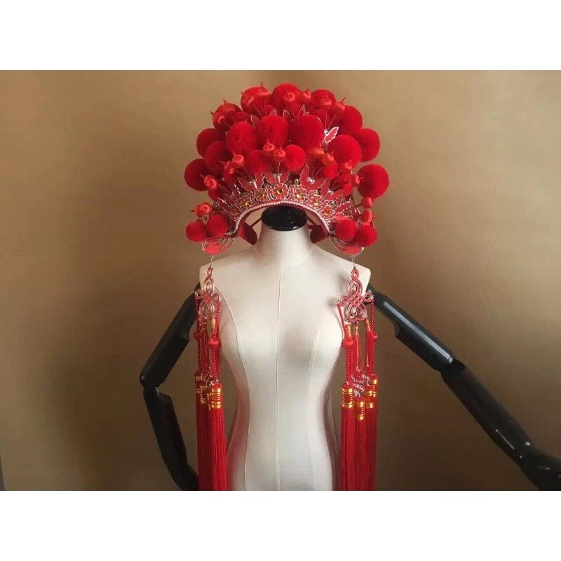 Tocado Corona Fénix Ópera de Pekín China Corona Disfraz Colección Boda Foto 1 de 4