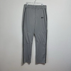 Under Armour Gray Heatgear Baseball Uniform Pants Mens Size Large Loose Fit - Picture 1 of 11