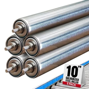 Conveyor Rollers - Galvanized Steel Replacement, 1.5" Diameter, 10" Be - Picture 1 of 8