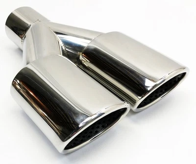 Exhaust Tip 2.25 Inlet Dual 3.00 Oval X 2.50 Outlets 9.75 WDOR3025010-225-SS Pol - Bild 1 von 4
