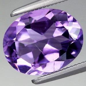 Amatista Púrpura Sin Tratar 2.44ct T.W 10.1x8mm Ovalada Natural, Uruguay - Imagen 1 de 4