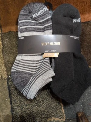 Steve Madden 低帮男式袜子尺寸 6-12.5(8 对) — 第 1/3 张图片