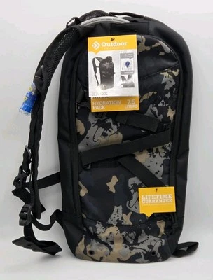 Outdoor Products Knox Hydration Pack Black Camo 2L (67oz) Reservoir Hose Port - Image 1 of 4