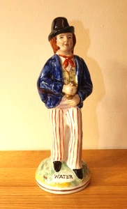 19TH CENTURY STAFFORDSHIRE WATER & GIN TEMPERANCE FIGURE - Picture 1 of 8