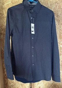 Camisa de manga larga con botones para hombre Michael Kors Midnight Resort talla S - Imagen 1 de 17